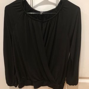 Black drape front Express top - size small